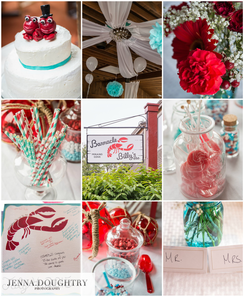 Maine Wedding Photographer July 4th red white blue details