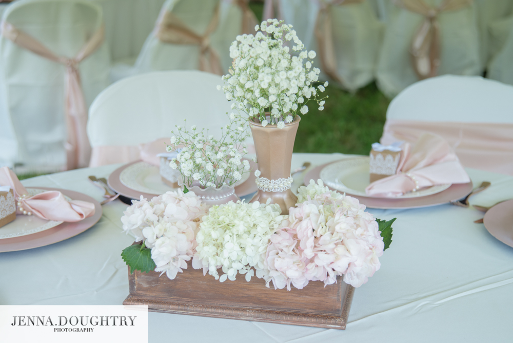 Wedding Photographer Exeter New Hampshire pink tablescape