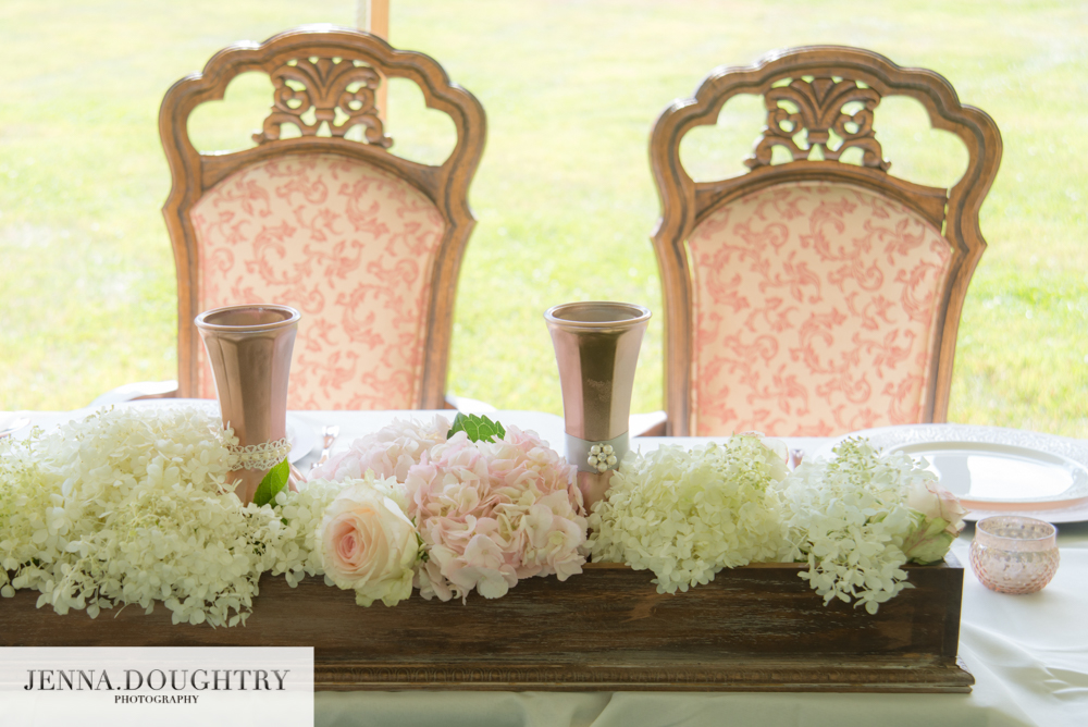 Wedding Photographer Exeter New Hampshire Head Table Pink 