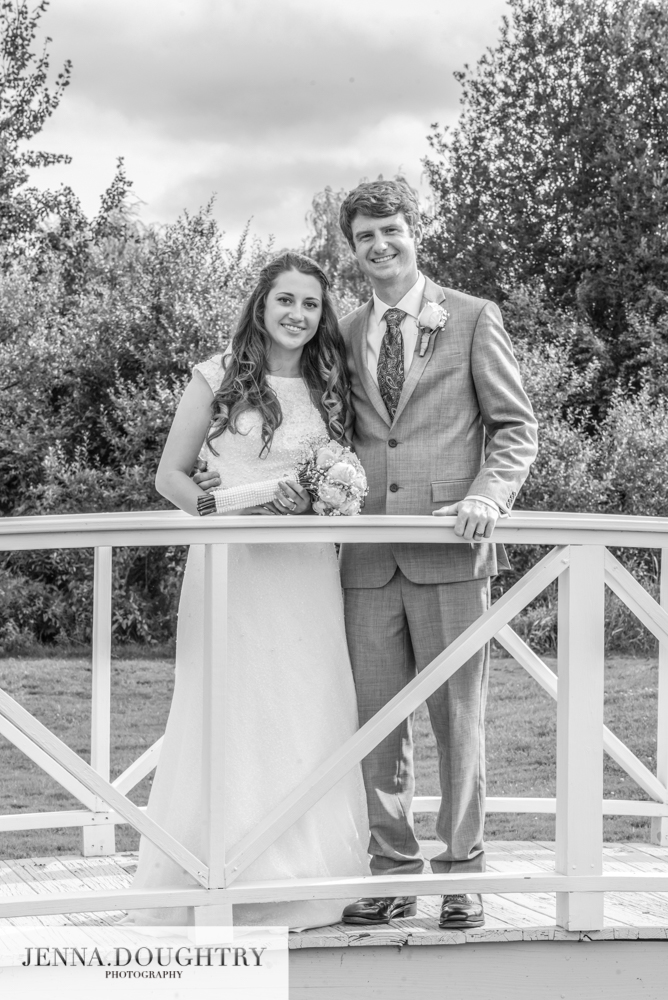 New Hampshire Wedding Photographer bride groom bridge