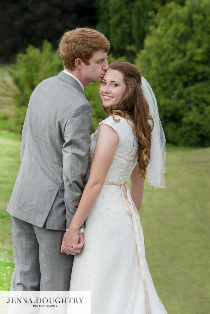 Wedding Photographer Portsmouth New Hampshire forehead kiss