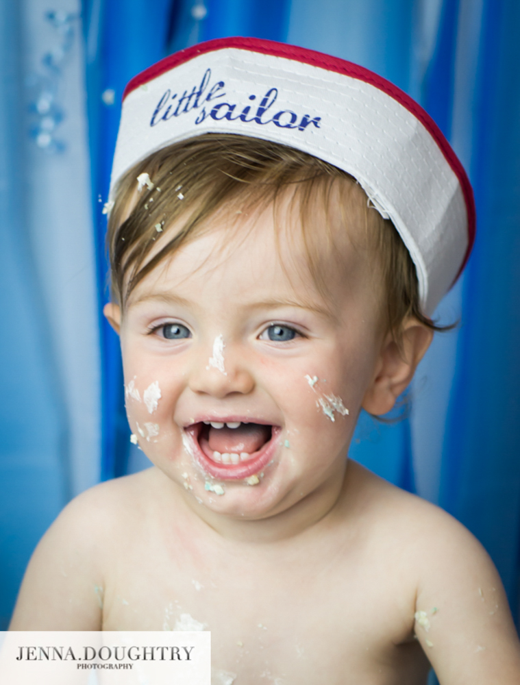 Cake Smash 1st Birthday Photographer Dover New Hampshire baby boy