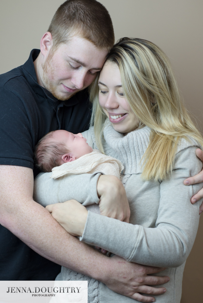 Newborn photographer Dover New Hampshire Family of 3