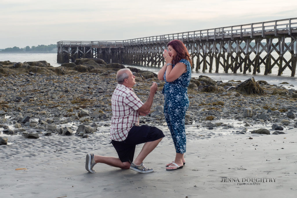 Surprise proposal Fort Foster Kittery Maine