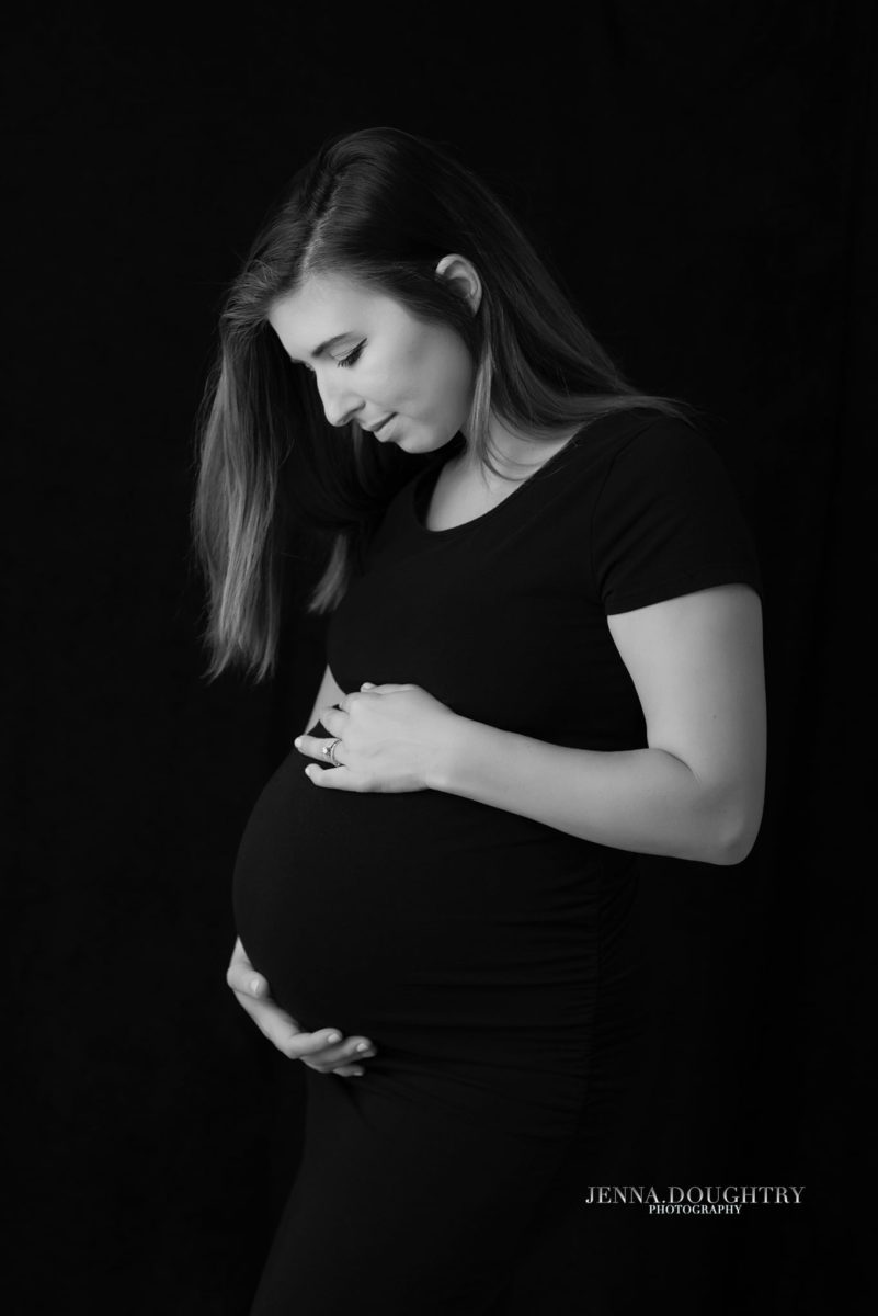 Maternity Photographer Kennebunk Maine Black and White
