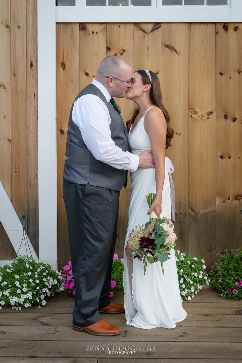York Maine Wedding Photographer Bride and Groom kissing