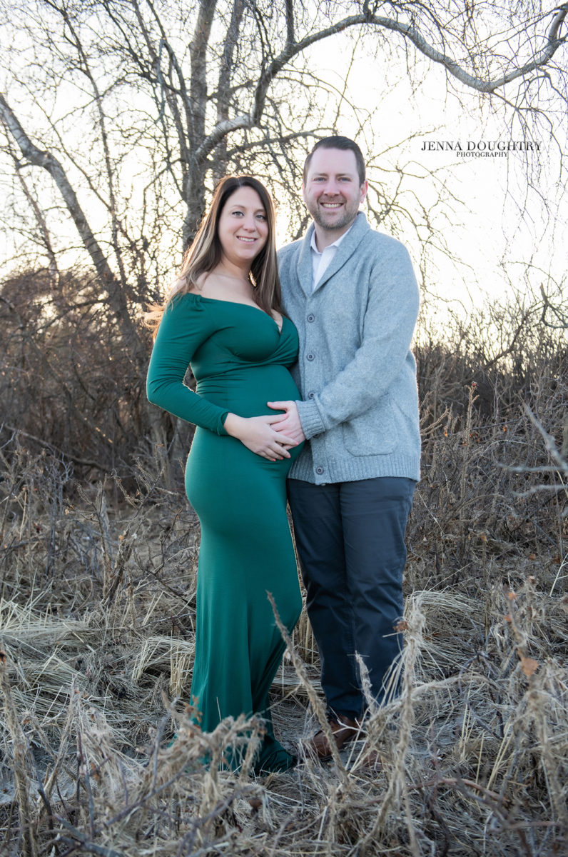 Pregnancy photoshoot at Wells Harbor in Wells Maine