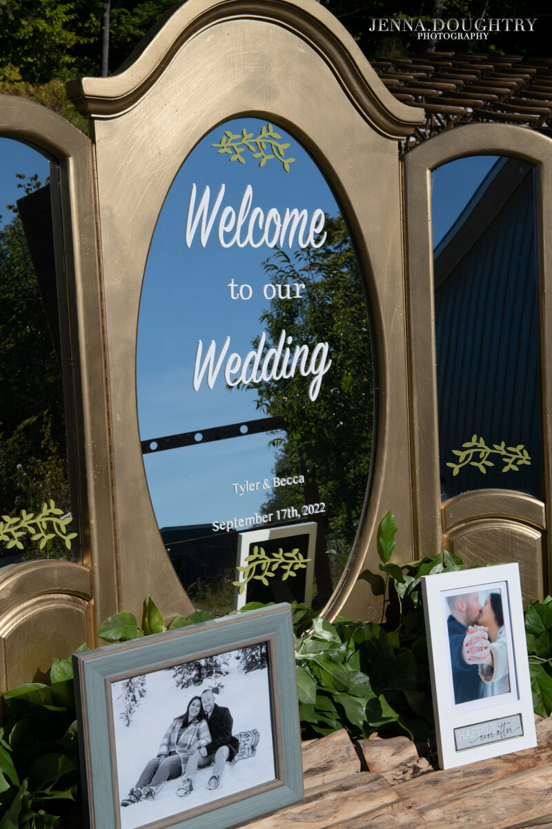 Wedding decor Enchanted Gables Oakland Maine